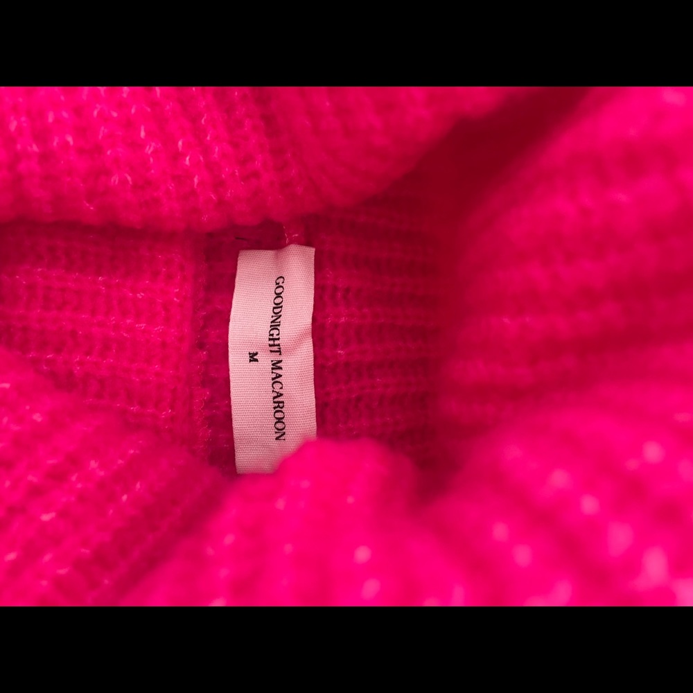 Women's Pink Turtleneck Sweater - Picture 3 of 4
